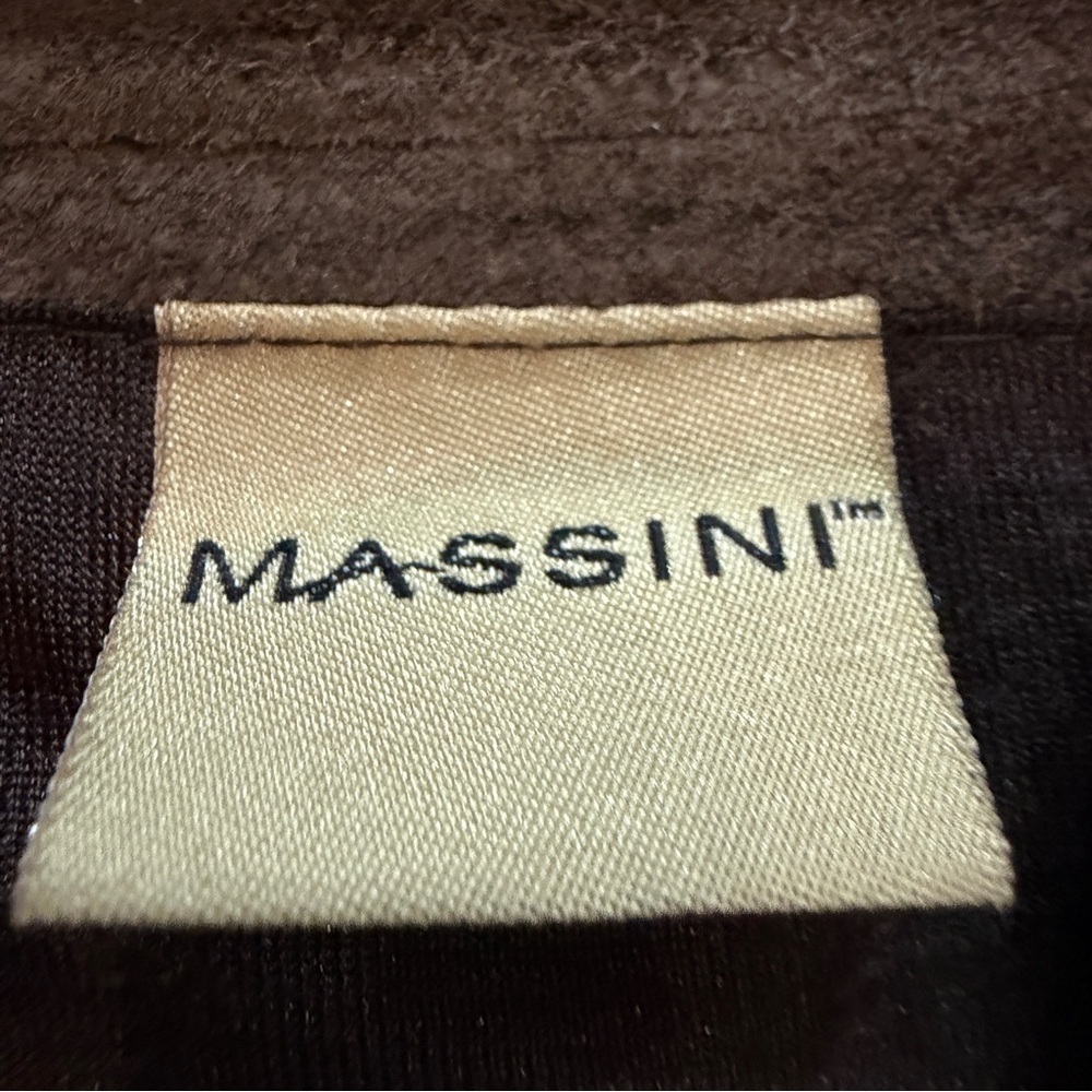Massini Genuine Leather Women's Brown A-line Skirt Sz 10 - Picture 5 of 8